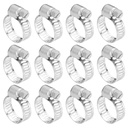 Uxcell Hose Clamp, 1/2" to 3/4" Adjustable Stainless Steel Worm Gear Hose Clamps for Fuel Line Plumbing, 12Pack