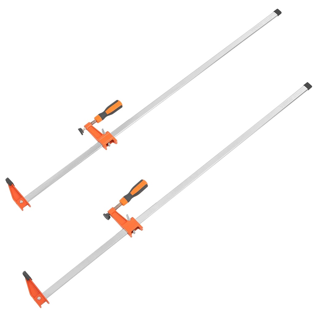 BENTISM Bar Clamps for Woodworking, 2 PCS 36" Clamp/Spreader, Quick-Change Steel F Clamp with 2.5" Throat Depth & 600 Lbs Load Limit, Cast Iron and Carbon Steel, Wood Clamps for Woodworking