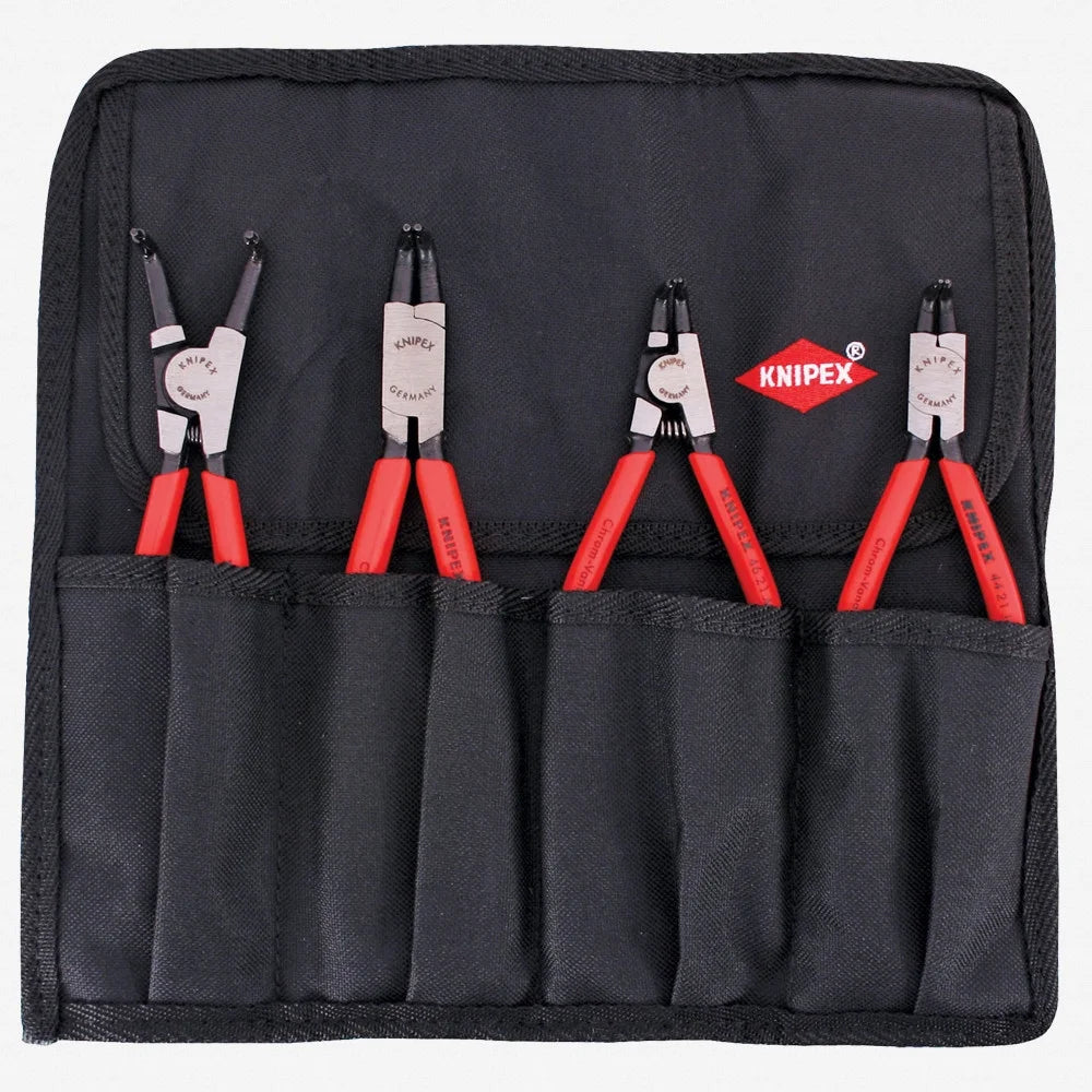 Knipex 4 Piece Circlip Pliers Set in Pouch - 90 Degree