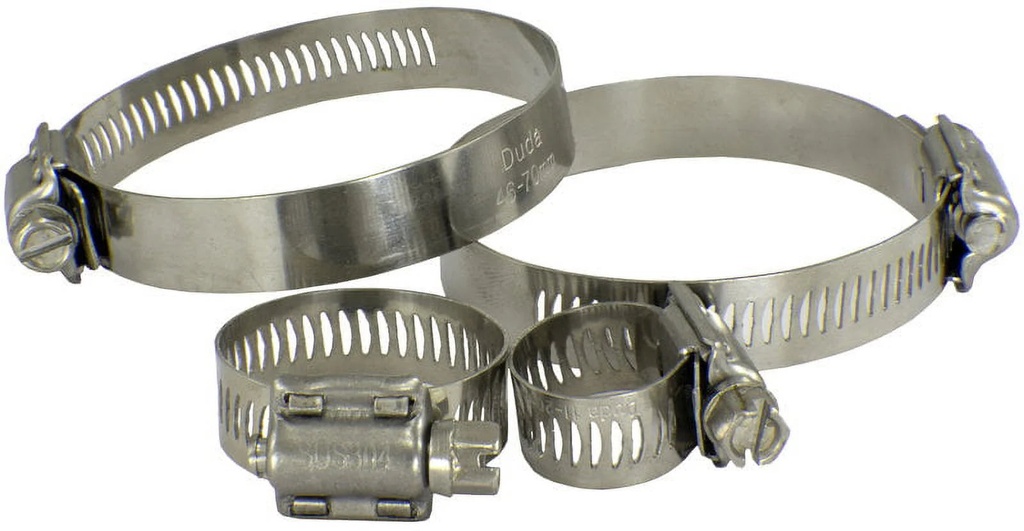304 Stainless Steel Hose Clamp SAE 06, Band Width: 1/2" | 12.7Mm, Range: 7/16" - 25/32" | 11-20Mm, SS304 SUS304