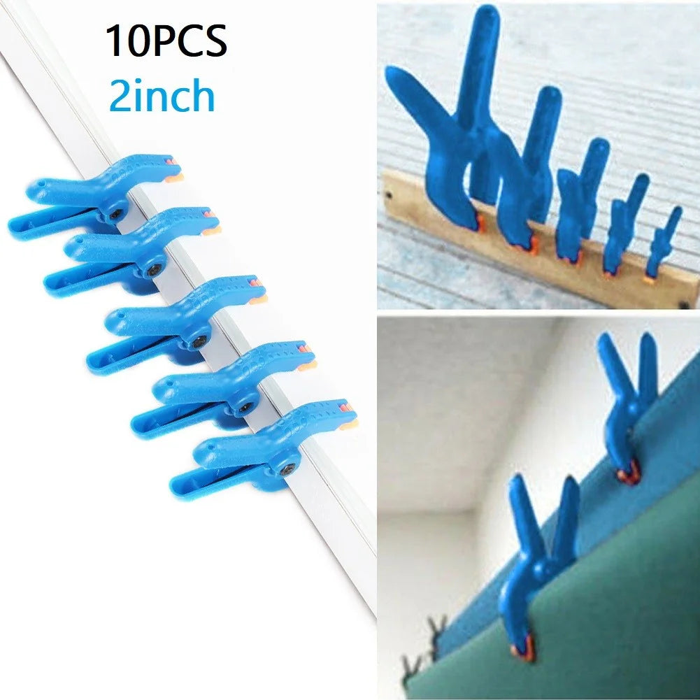 10Pcs 2In Spring Clamps Woodworking Tools Plastic Nylon Grip Cramps Jaw Opening