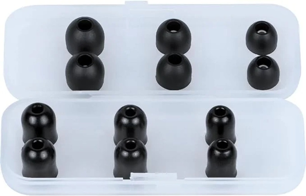 Klein Tools 69475 Ear Tips for Klein Tools AESEB1S Situational Awareness Bluetooth Earbuds, 3 Pairs Each of Replacement Memory Foam and Silicone Tips, Sizes S/M/L