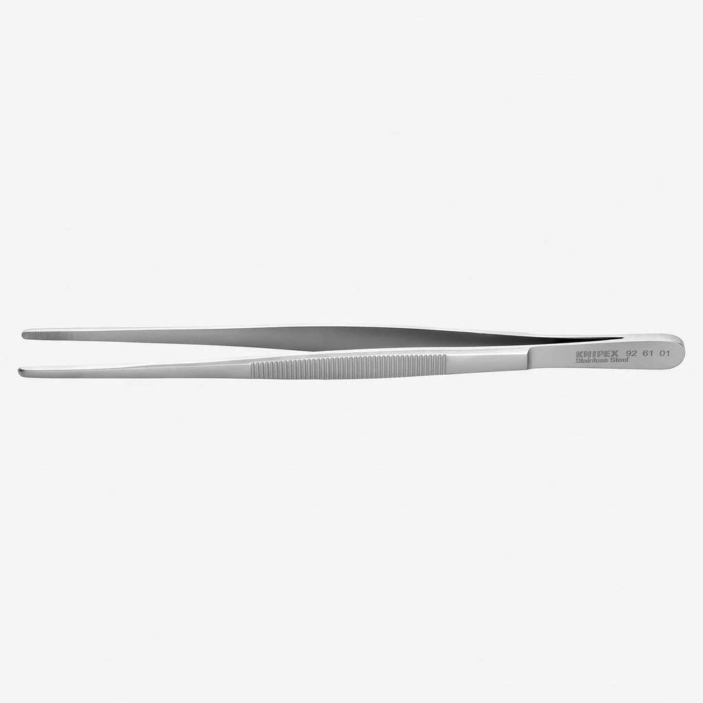 Knipex Stainless Steel Gripping Tweezers, Blunt Tips, 8"