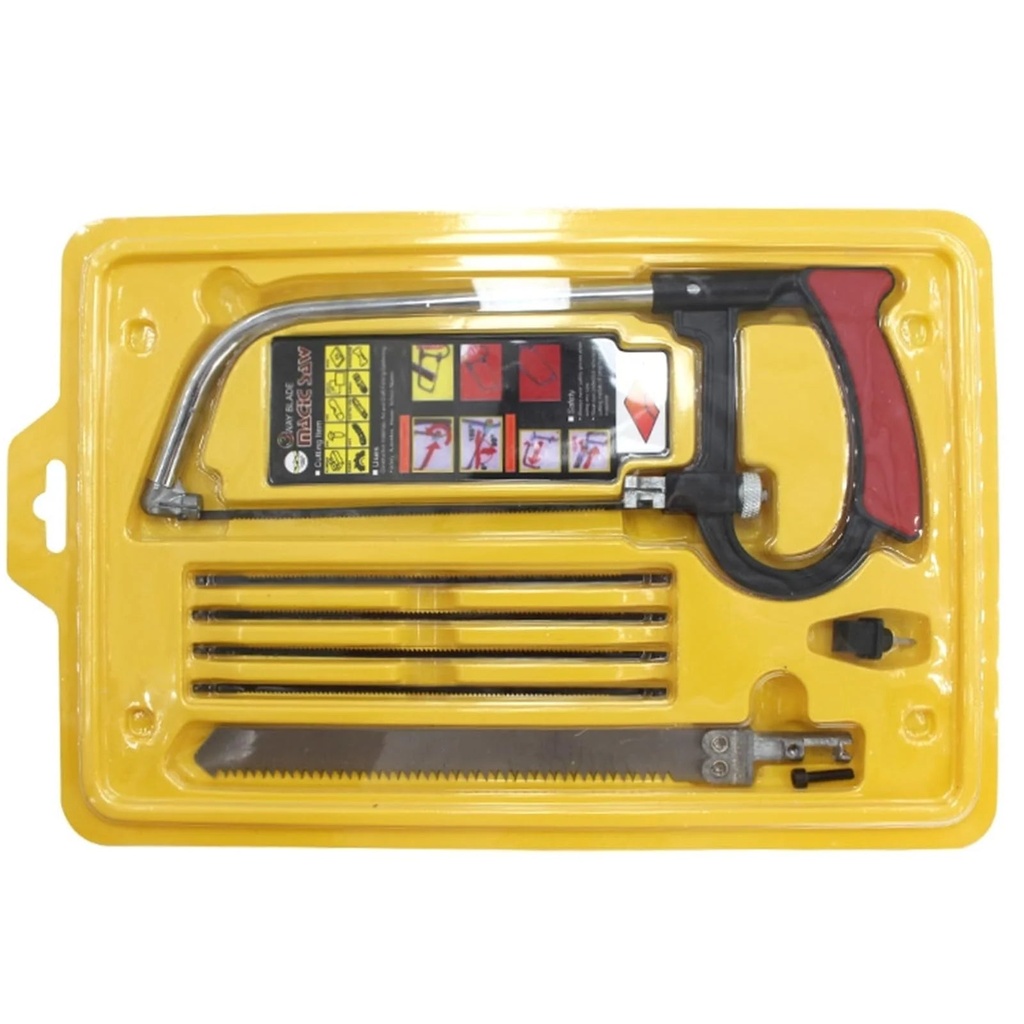 Hand Saw Set Mini Multi-Functional Stainless Steel Woodworking Hacksaw Outdoor Survival Tools for Cutting Wood Metal PVC Wallboard
