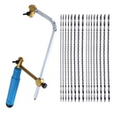 Coping Saw Heavy Duty Metal Hand Saw Fast Cutting Non-Slip Hacksaw with 16 Replacement Steel Saw Blade Woodworking Tool Kit for Wood Plastic Metal Cutting
