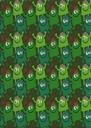 Ahgly Company Machine Washable Indoor Rectangle Transitional Dark Forest Green Area Rugs, 2' X 5'