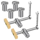 QIPUNEKY 2Pcs 3/4 Inch Bench Dog Clamps with 4 Bench Dogs and 2 Ratchet Wrenches, Easy to Use for Woodworking