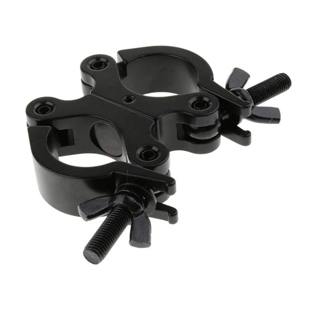 DJ Light Clamps Dual Swivel Clamp for 1.25-1.38Inch Diameter Pipe Aluminum Alloy Material Accessories Quick and Easy to Attach Durable Black