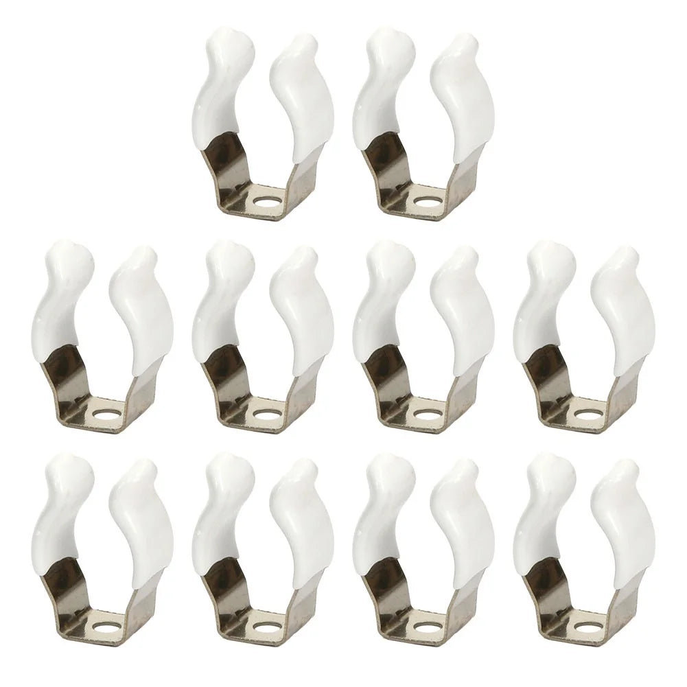 10Pcs Narrow Base Tool Spring Terry Clips Heavy Duty Tool Storage Hangers (10Mm)