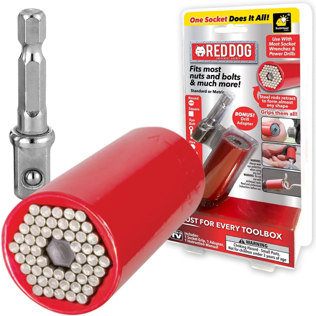 Red Dog Socket with Drill Adapter