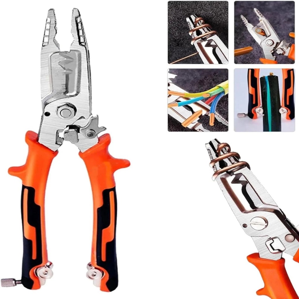 Shishian Clearance 10 in 1 Hand Tool Multifunction Wire Stripper Multifunction Wire Stripper Pliers Crimping Tool with Tail Cutter Multifunct Wire Stripper for Stripping Cutting Tools 1X Wire Stripper