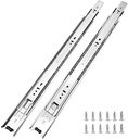 6 Pairs of 20 Inch Hardware 3-Section Full Extension Ball Bearing Side Mount Drawer Slides,100 LB Capacity Drawer Slide