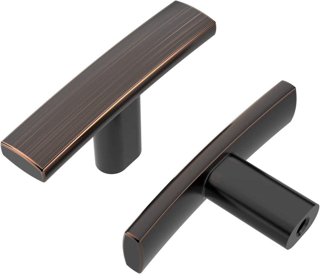 Alzassbg 10 Pack Oil Rubbed Bronze Cabinet Knobs, 2 Inch(50Mm) Diameter Arch Cabinet Kitchen Hardware for Cabinets and Drawers AL6092ORB
