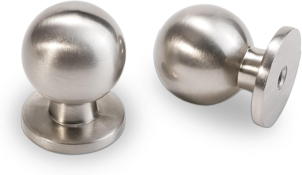 10 Pack Kitchen Cabinet Handles Brushed Satin Nickel Cabinet Knobs Silver Drawer Knobs Kitchen Hardware Zinc Alloy Kitchen Handles for Cabinets Cupboard Knobs Drawer Knobs