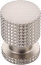 Alzassbg 10 Pack Brushed Satin Nickel Cabinet Knobs, 0.8 Inch(20Mm) Diameter Kitchen Cabinet Hardware Knurled Flat round Knobs for Cabinets and Drawers AL6024SN