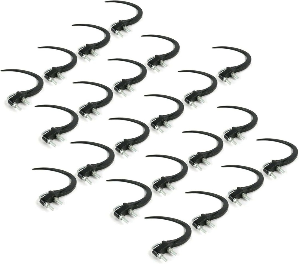 The ROP Shop | (Pack of 22) 9" Hay/Straw Grapple Hooks with Hardware for Accumulator Durable