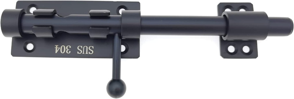 8In Slide Bolt Gate Latch 304 Stainless Steel Barrel Bolt Latch Heavy Duty Door Security Lock Thickened Door Latches Hardware with Mounting Screws for Barn Fence Shed Basement