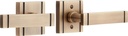 479204 Piran Right Handed Solid Brass Passage Door Lever Set with 2-3/8" Backset