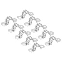 Uxcell 25Mm Rigid Pipe Strap Clamp, 20 Pcs 304 Stainless Steel Two Hole U-Shape Tube Clip