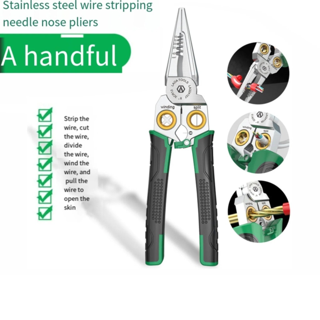 Thanksgiving Sale Trim Tool,8 in 1 Multi Function Wire Stripping Pliers 8 in 1 Super Easy Multifunction Wire Stripping Pliers Wire Stripping Tool Electrical Pliers for Stripping Cutting by Hilehuti