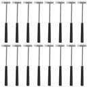 16Pcs Small Rubber Mallet, 7 Inches Double Faced Rubber Hammer with Soft/Hard Plastic Nylon Head Non Marring Hammer for Jewelry Leather Work