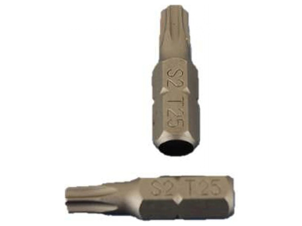 TEMO 50 Pc T25 Torx 6 Point Impact Ready 1 Inch (25 Mm) Long Screwdriver Insert Bits Hex Shank with Quick Release Slot