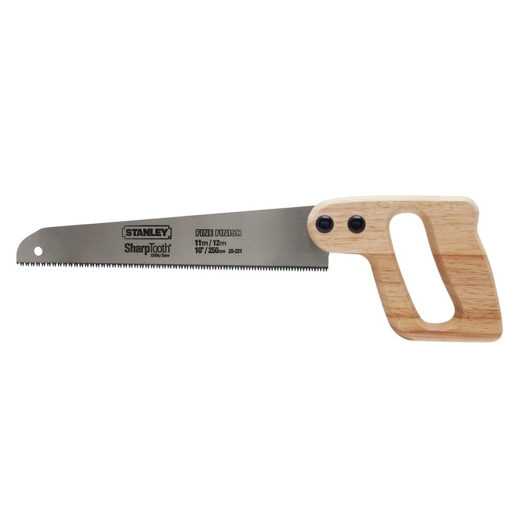 STANLEY 20-221 10-Inch Short Cut Sharp Tooth Hand Saw
