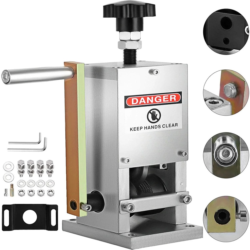 VEVOR Manual Wire Stripping Machine 0.06-0.98 Inches Wire Stripper Machine with Hand Crank Portable Wire Stripping Tool