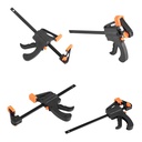 Kritne Woodworking Clamps, Plastic Woodworking Clip Bar F Clamp Grip Quick Ratchet Release Squeeze DIY Hand Gadget Tool, Woodworking Clip