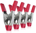 LS Photography 6" |4-Pack| Multipurpose Spring Clamp 3" Jaw Opening and PVC Coated Tips and Handles, Heavy Duty, WMT1112
