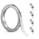 QUSENLON DIY Hose Clamp Kit 304 Stainless Steel Worm Gear Hose Clamps Large for Ductwork 9.84FT/16.4FT Strap with Fasteners