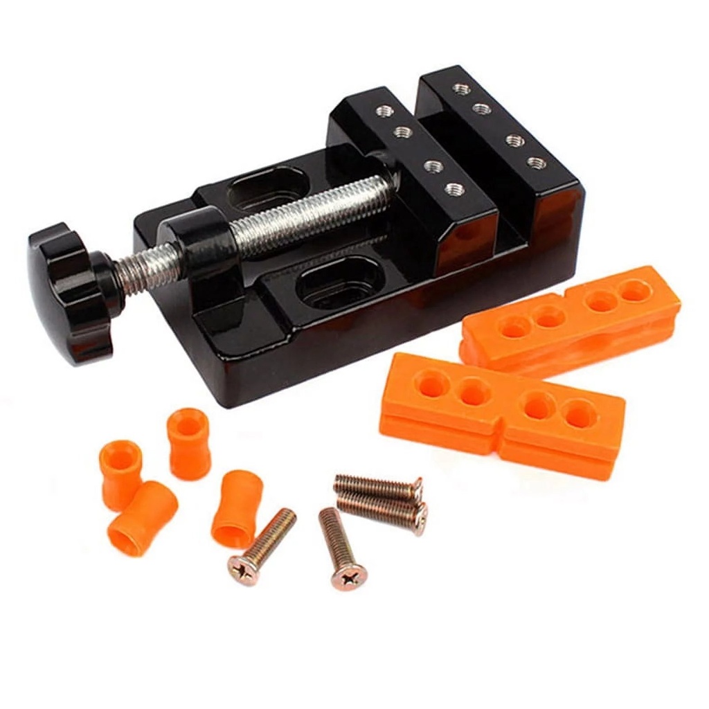 Mini Small Vise Mini Flat Clamp Table Jaw Bench Clamp Drill Press Opening Table Vise DIY Hand Tools 13.5X6.5X3.6Cm