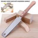 Ghojet 12.2 Inch Hand Saw SK5 Steel Pull Saw Double Edge Flush Cut Saw with 3 Side Grinding Teeth Handheld Trim Saw Wood Cutting Tool for Garden Pruning Woodworking