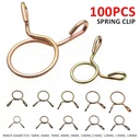 100PCS Double Wire Spring Hose Clamps Fuel Line Hose Tube Clips Assortment
