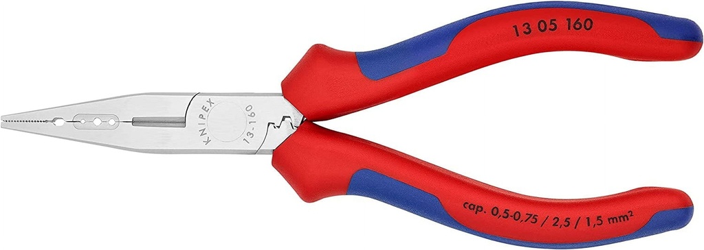 13 05 160 Electrician'S Wiring Pliers 6,3" with Soft Grip Chrome Plated