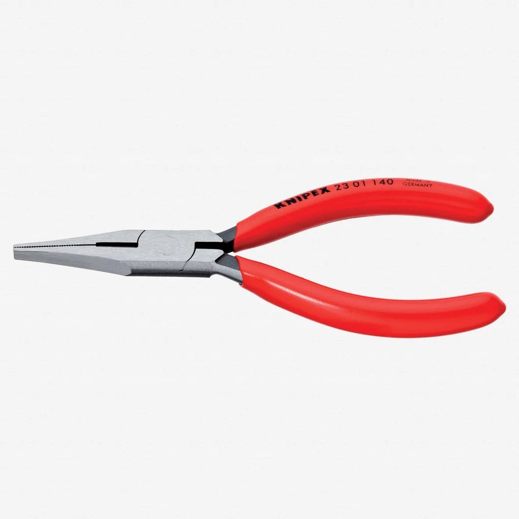 KNIPEX Tools - Flat Nose Pliers with Cutter (2301140), 5.5