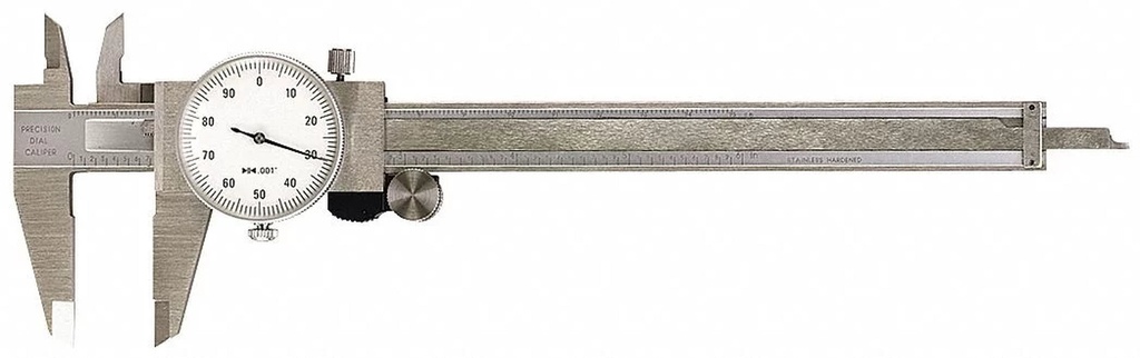 General Tools Dial Caliper,Ss,6 In,0.001 Grad 107