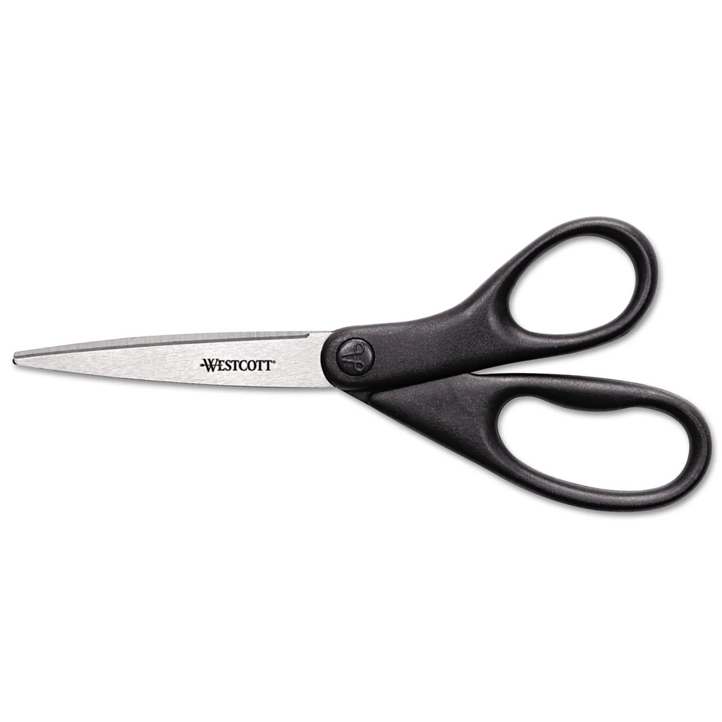 Westcott Design Line Stainless Steel Scissors, Metallic Black, 8" Long