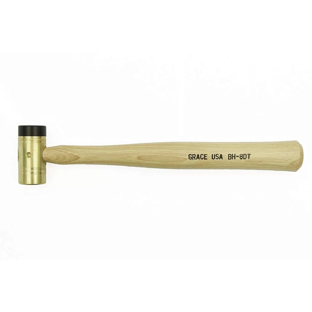 Grace USA Delrin Tipped Brass Hammer- 8 Oz