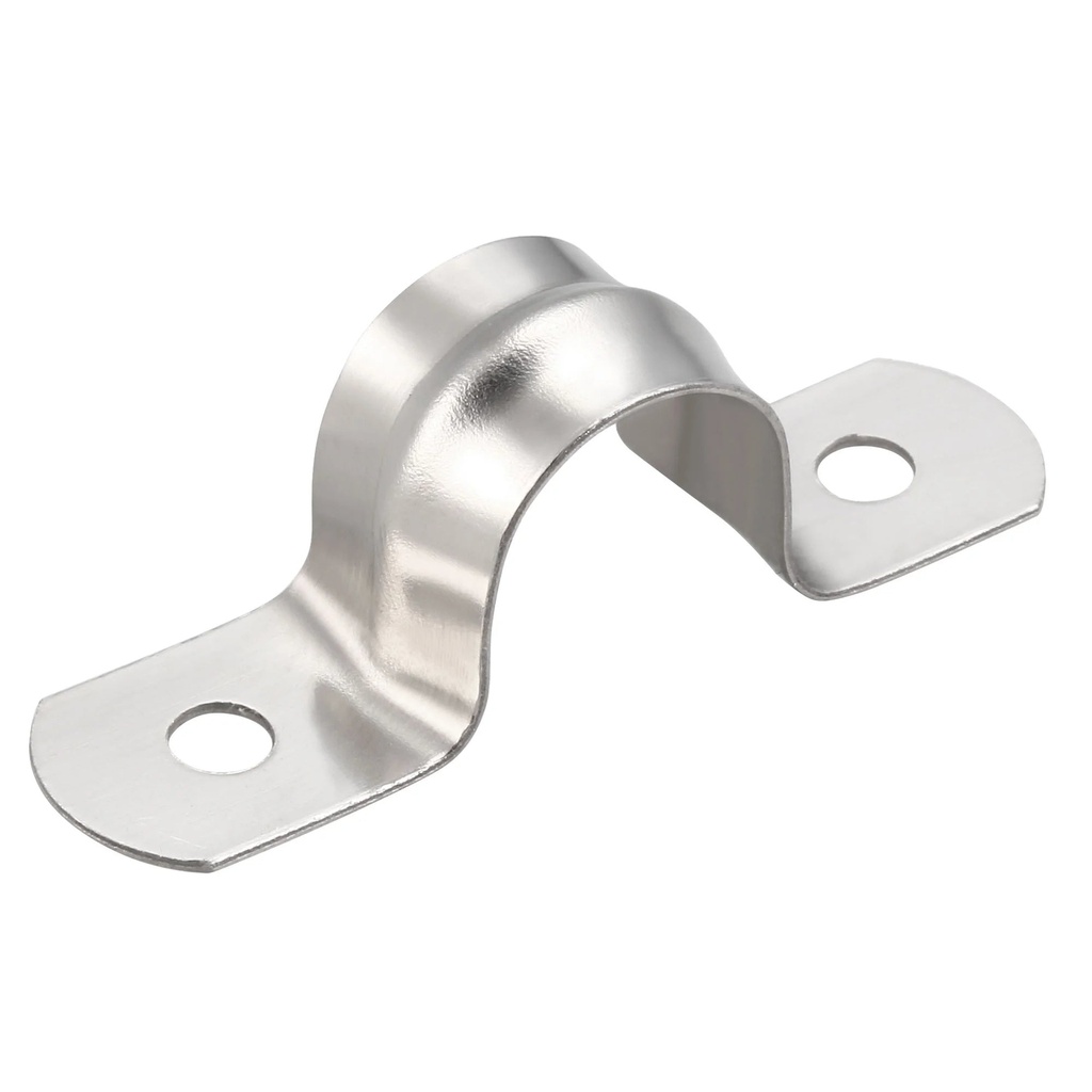 14Mm Rigid Pipe Strap, 304 Stainless Steel, 2 Hole Clamps, 10 Pcs