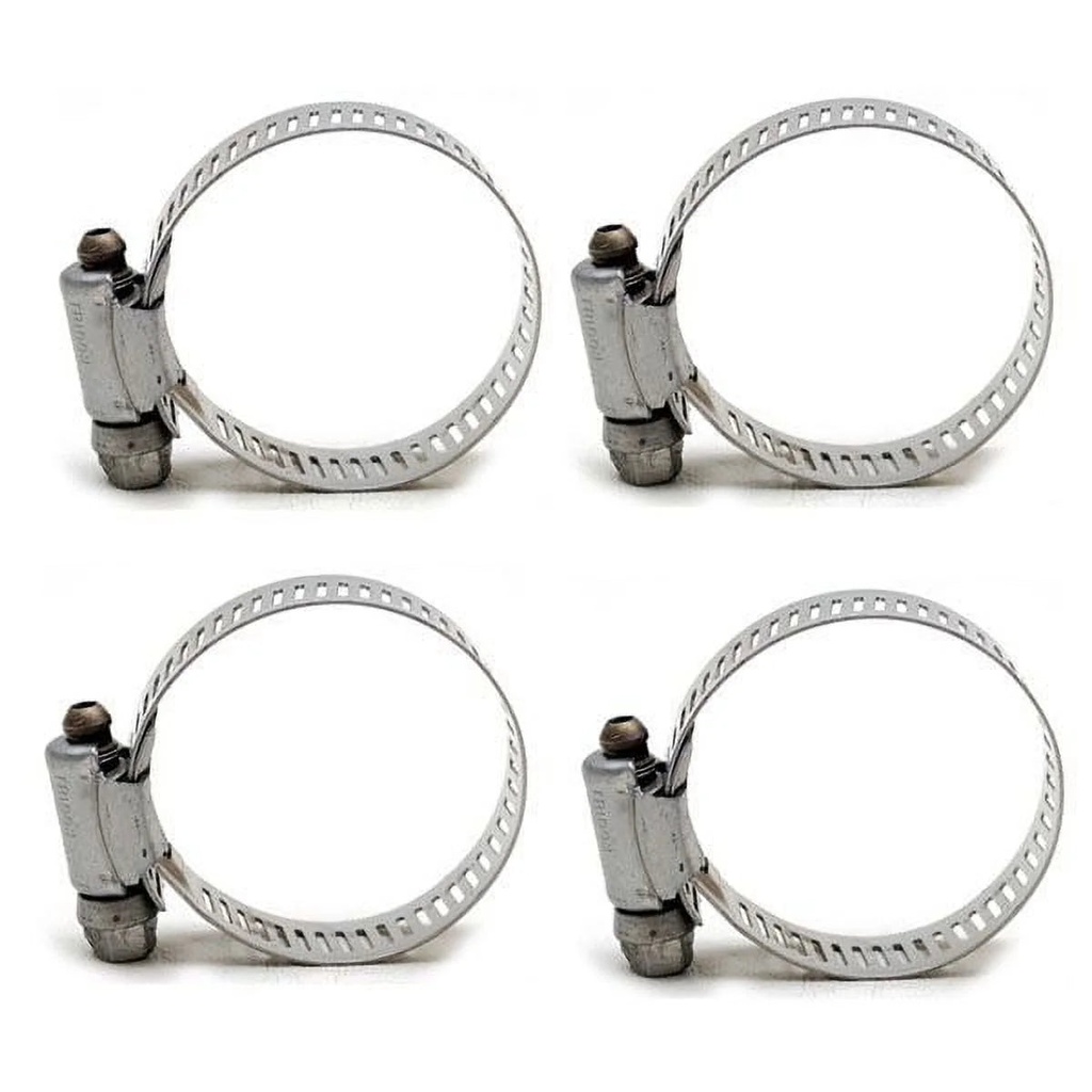 Stainless Steel 1/2 X 1 3/4 Inch Boat Hose Clamps (Set of 4)