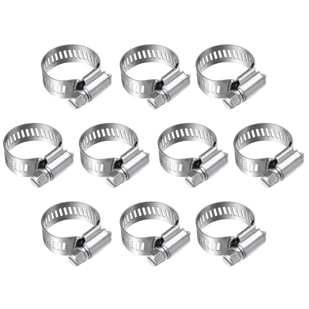 10 Pcs Hose Clamp Kit Stainless Steel Clamps Hose Clip Stainless Steel Hose Clamp Tube Clamp