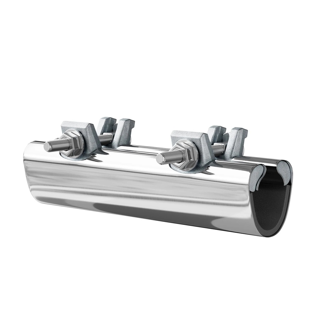 6" Stainless Steel Repair Clamp, Two Bolt, 1" IPS 1-1/4" Cts,Partno R60100 Jones