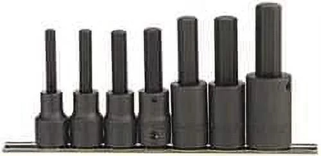 Paramount 7 Piece 1/2" Drive Inch Impact Hex Bit Socket Set 1/4 to 5/8" Hex