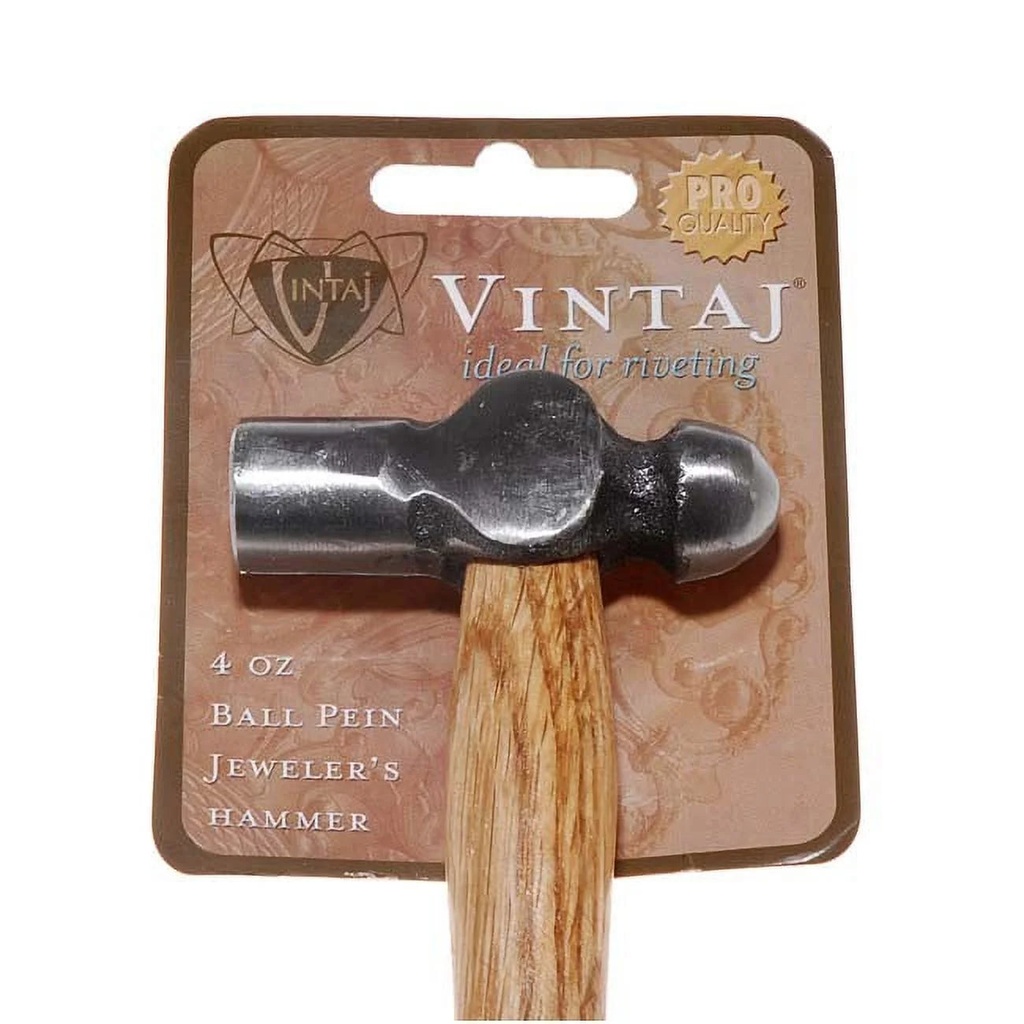 Vintaj Special Edition - 4 Oz Ball Pein Hammer for Metal Smithing 2.5 Inch Head