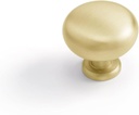 Brushed Gold Cabinet Knobs round Brass Drawer Pulls Kitchen Cupboard Bathroom Dresser Cabinet Hardware Handles Zinc Alloy 10 Pack