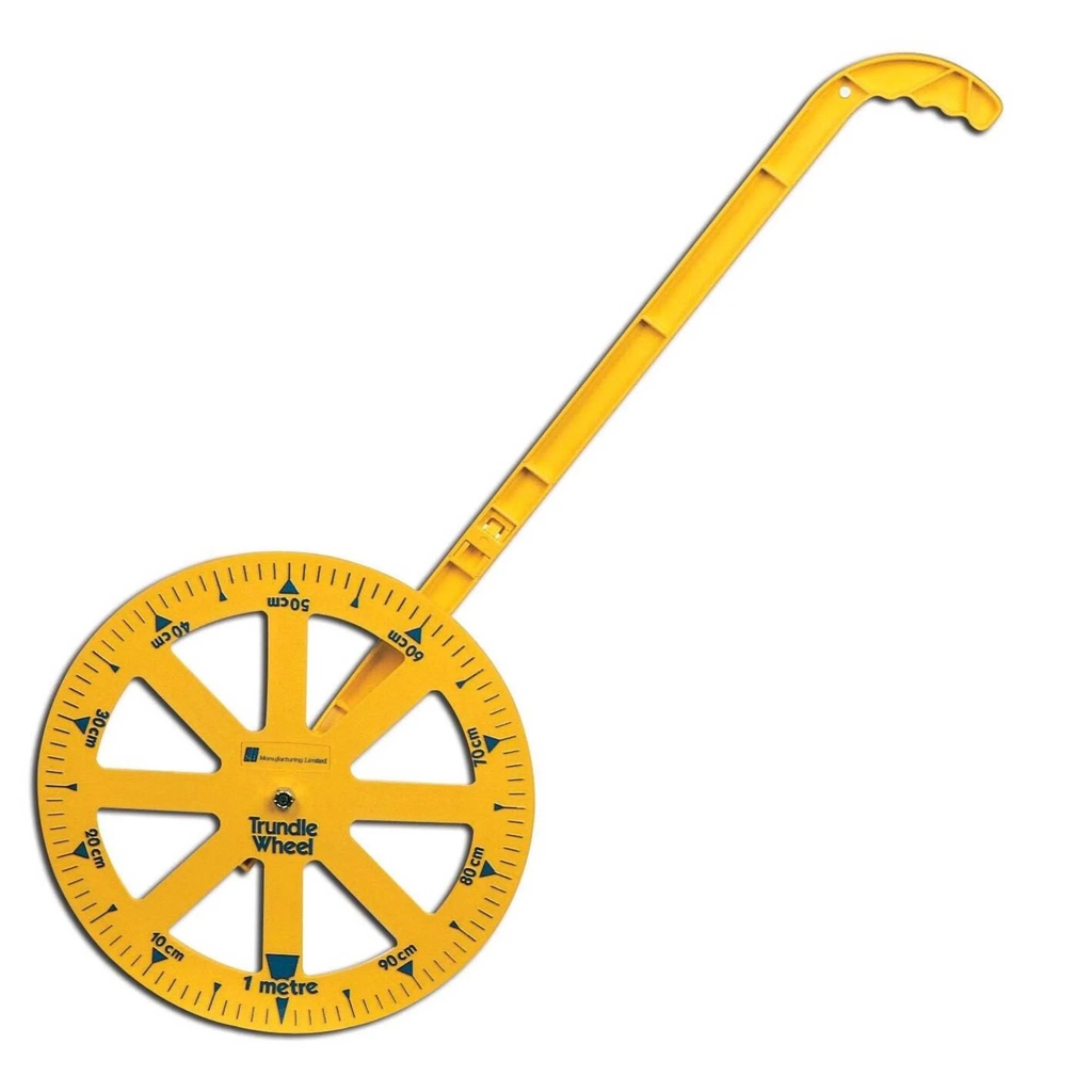 All-Plastic Trundle Wheel for Measuring Distances