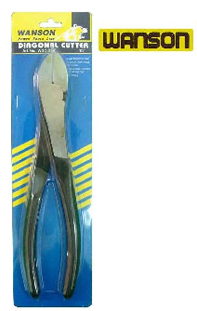 WANSON 10" (25.4 Cm) Diagonal Cutters | High-Performance Carbon Steel | Ergonomic Soft Grip | Designed for Precision Cutting