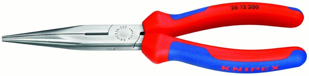 KNIPEX Tools 26 12 200, 8-Inch Long Needle Nose Pliers with Cutter, Comfort Grip
