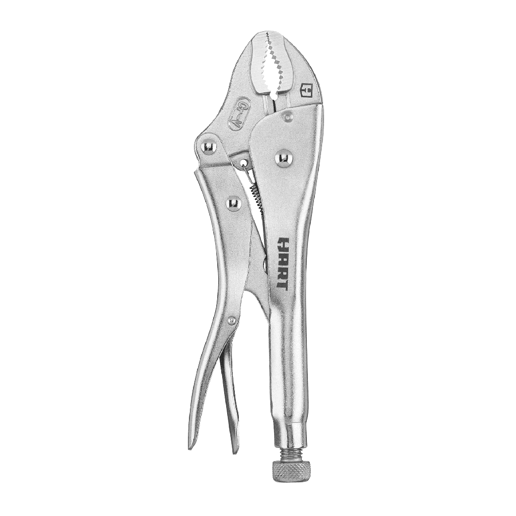 HART 10-Inch Curved Jaw Locking Pliers, Chrome Vanadium Steel